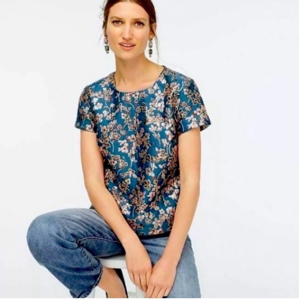 J. Crew Collection Cherry Blossom Top